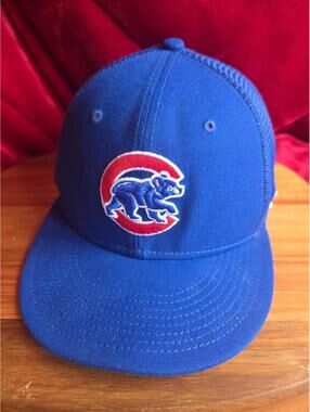 CHICAGO CUBS 9FIFTY NEW ERA LOW PROFILE BLUE MESH SNAPBACK HAT